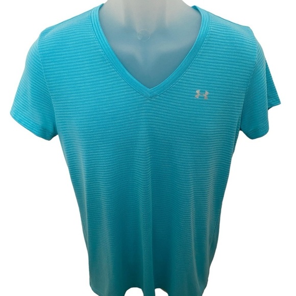 UNDER ARMOUR Activewear HeatGear V-Neck Shirt Women M Medium - Picture 1 of 5